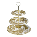 royal crown derby gold aves 3 tier cake stand - Charterwells