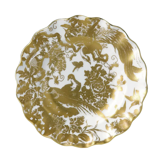 Royal Crown Derby Gold Aves 8" Fluted Plate