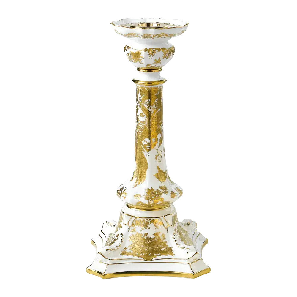 Royal Crown Derby Gold Aves Candlestick