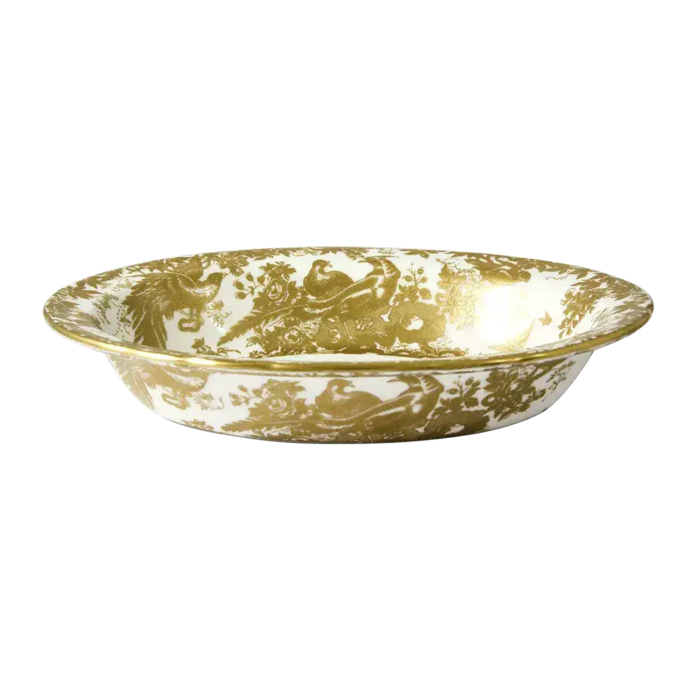 Royal Crown Derby Gold Aves Op. Vegetable Dish