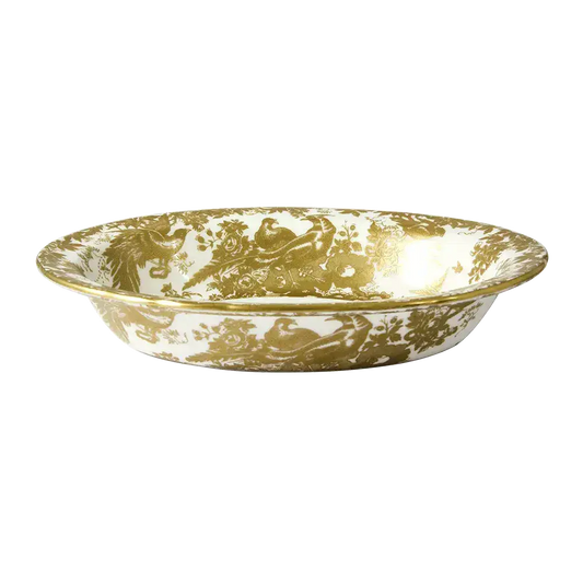 Royal Crown Derby Gold Aves Op. Vegetable Dish