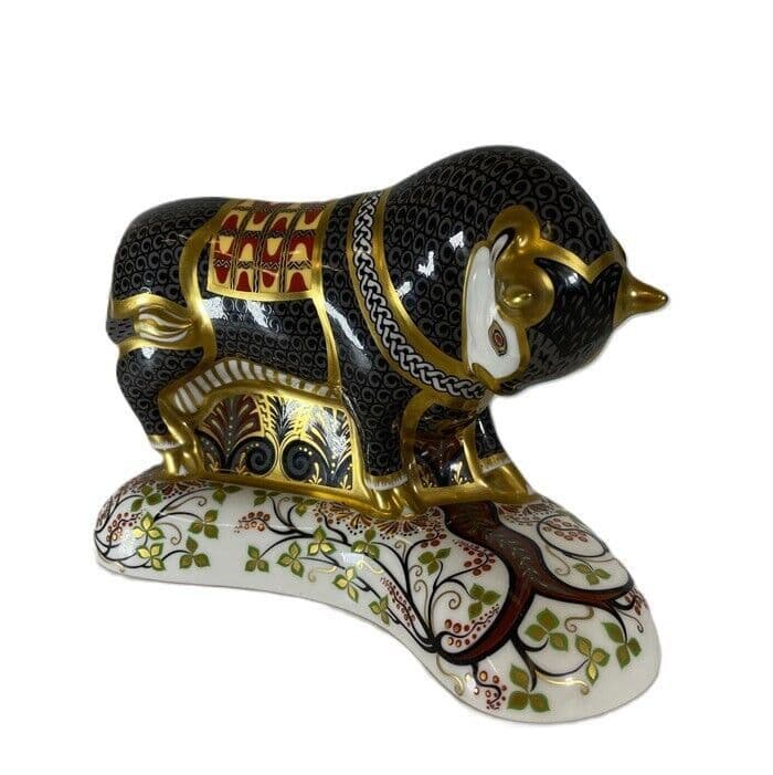 Royal Crown Derby Grecian Bull Paperweight