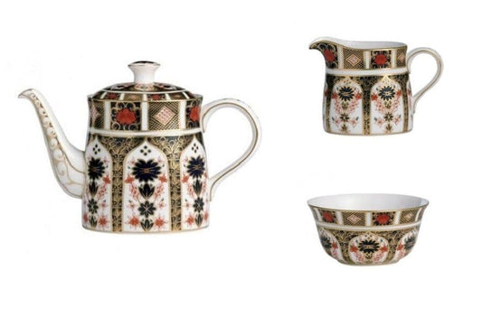 Royal Crown Derby Imari 1128 3pc Tea Set (1)