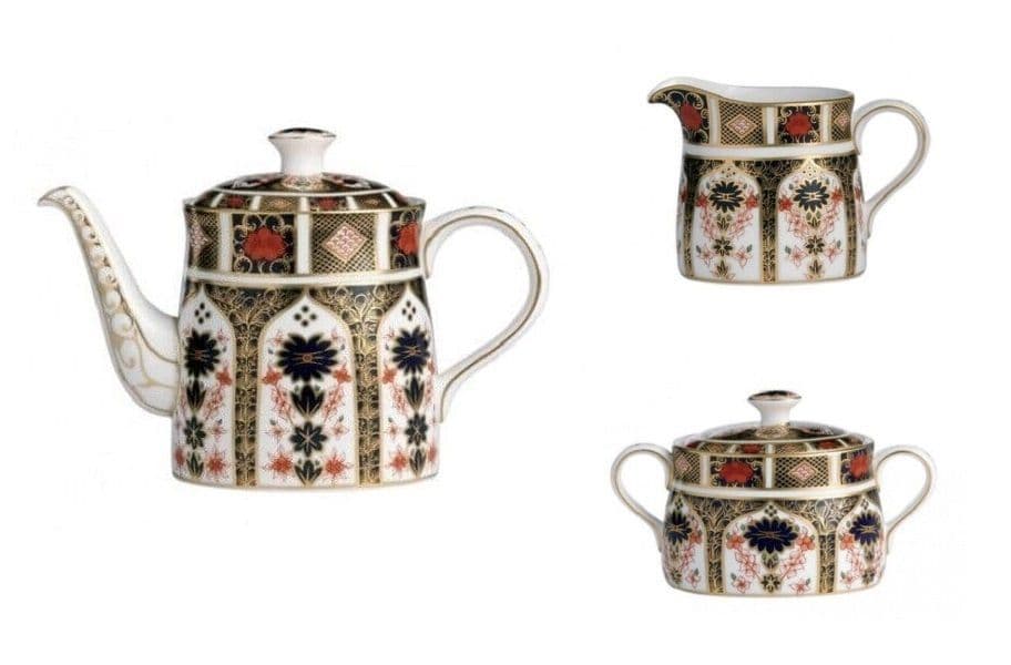 Royal Crown Derby Imari 1128 3pc Tea Set (2)