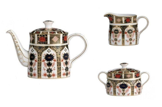 Royal Crown Derby Imari 1128 3pc Tea Set (2)