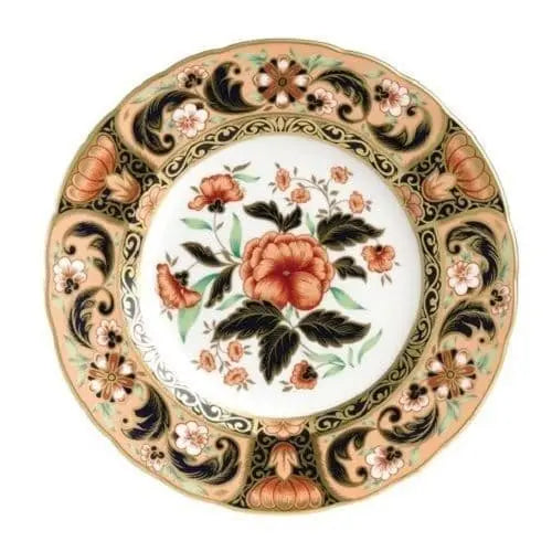 Royal Crown Derby Imari Accent Salad Plate - Pink Camellias Charterwells