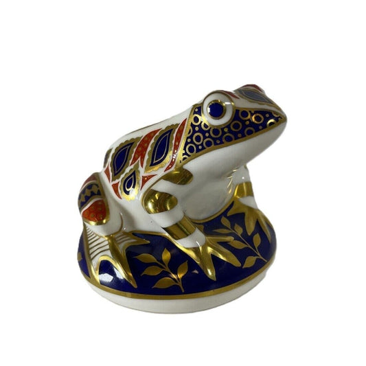 Royal Crown Derby Imari Frog Paperweight