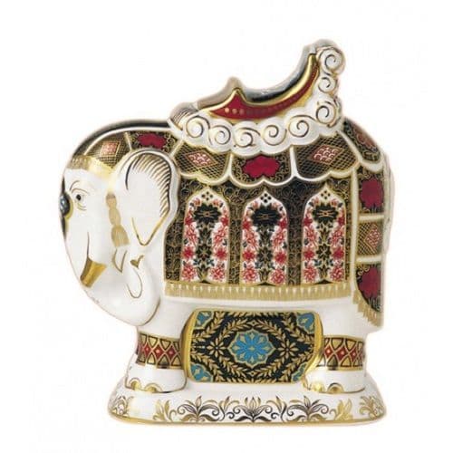 Royal Crown Derby Imari L/S Elephant Paperweight