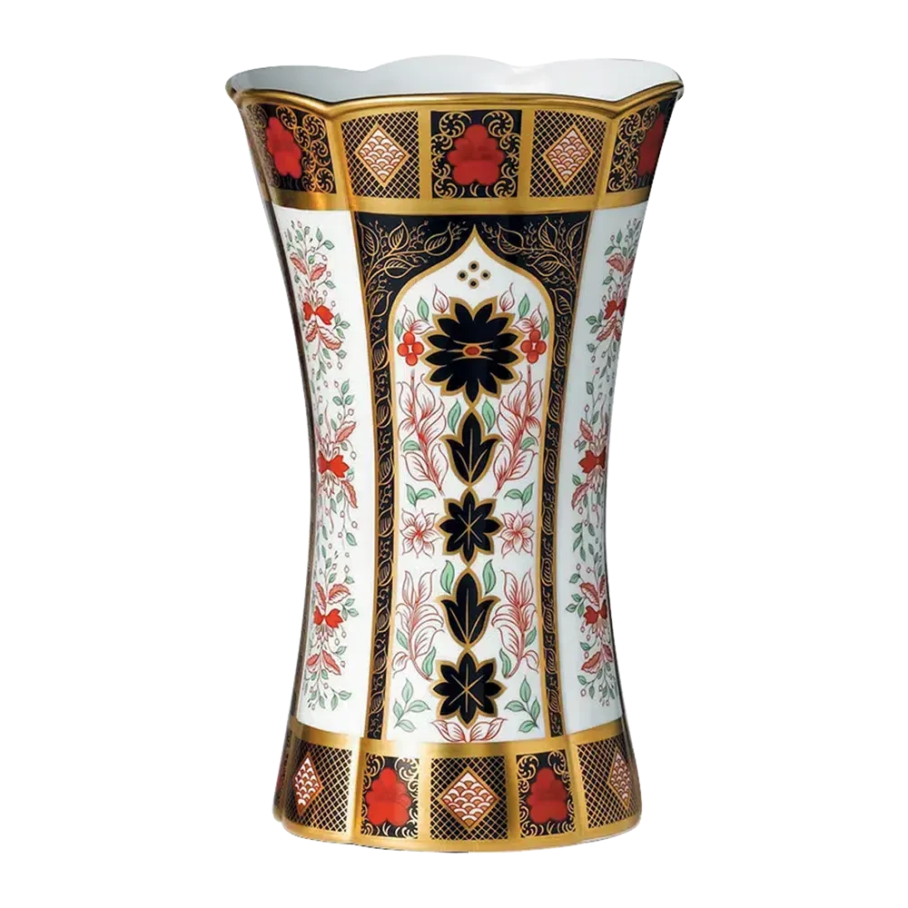 royal crown derby imari sgb 12 column vase - Charterwells