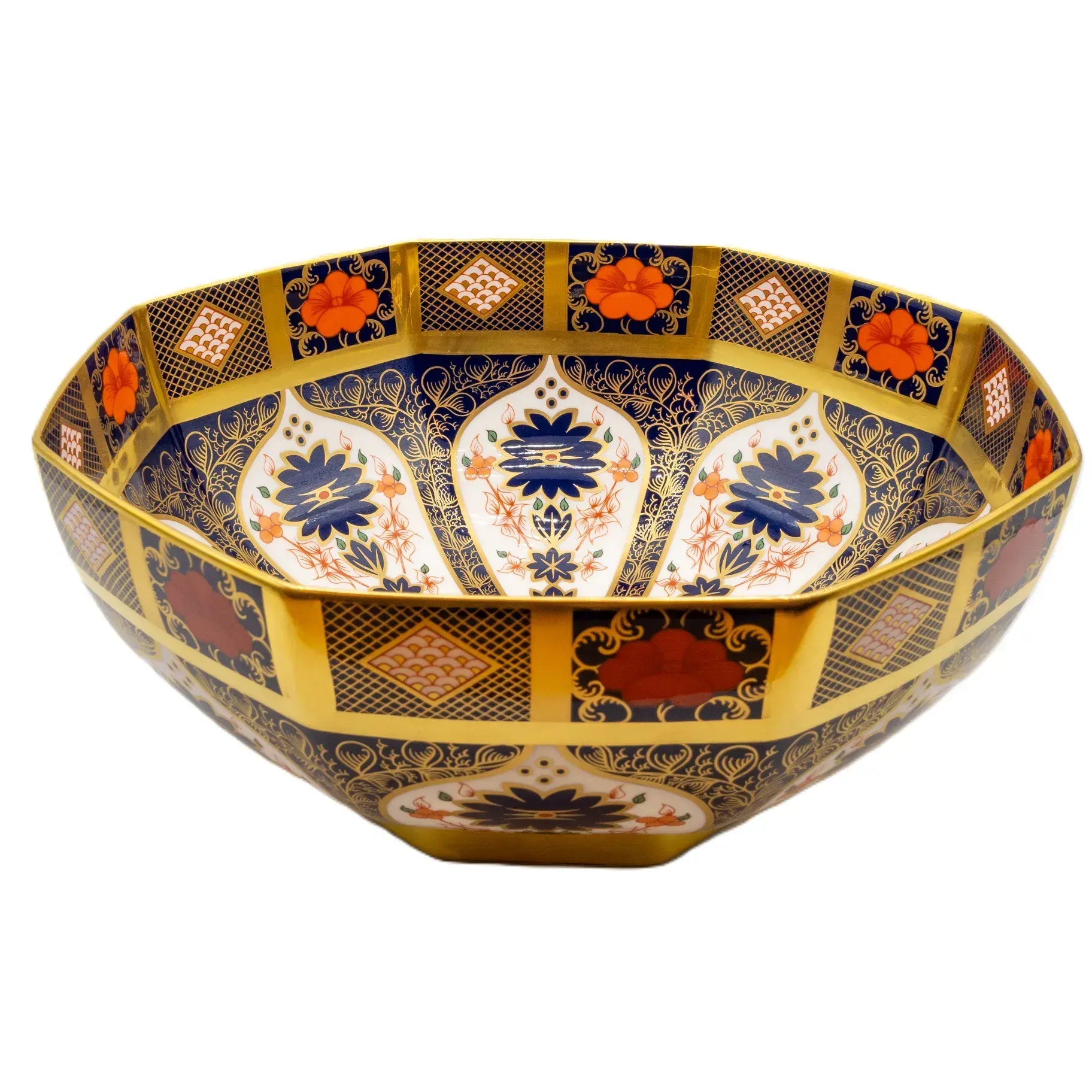 royal crown derby imari sgb octagonal bowl - Charterwells