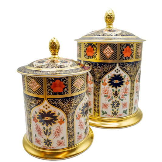 Royal Crown Derby Imari SGB Storage Jars