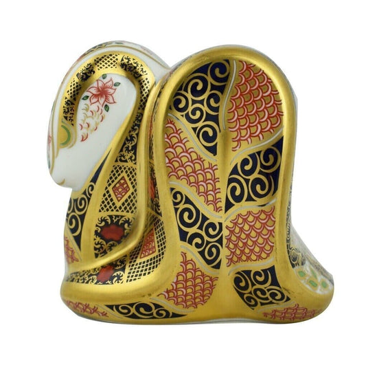 Royal Crown Derby Imari Snake Paperweight Charterwells-Ex-Display