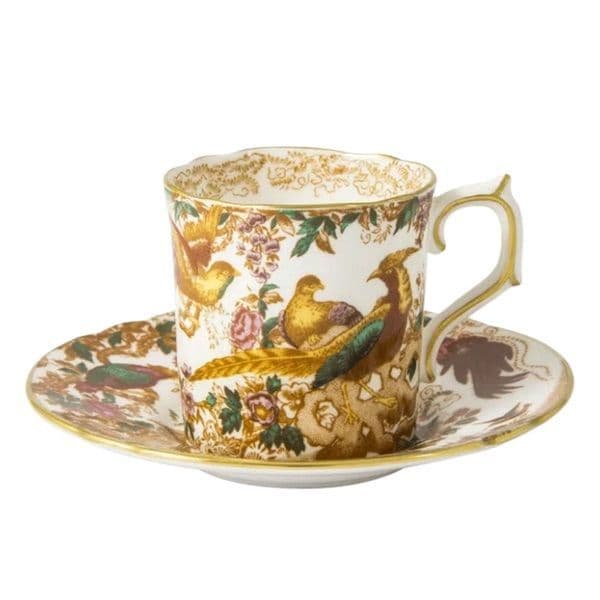 Royal Crown Derby Old Aves Coffee Cup & Saucer