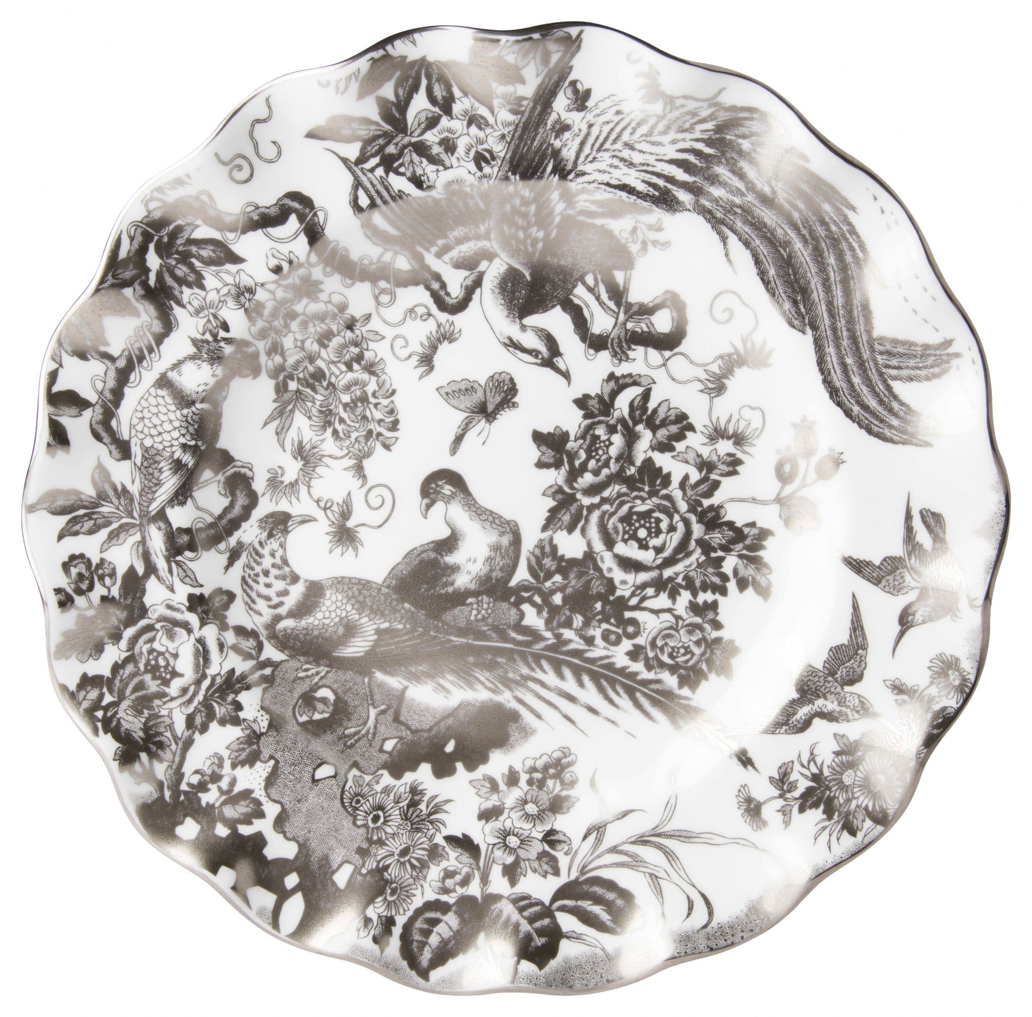 royal crown derby palladium aves 8 fluted plate - Charterwells