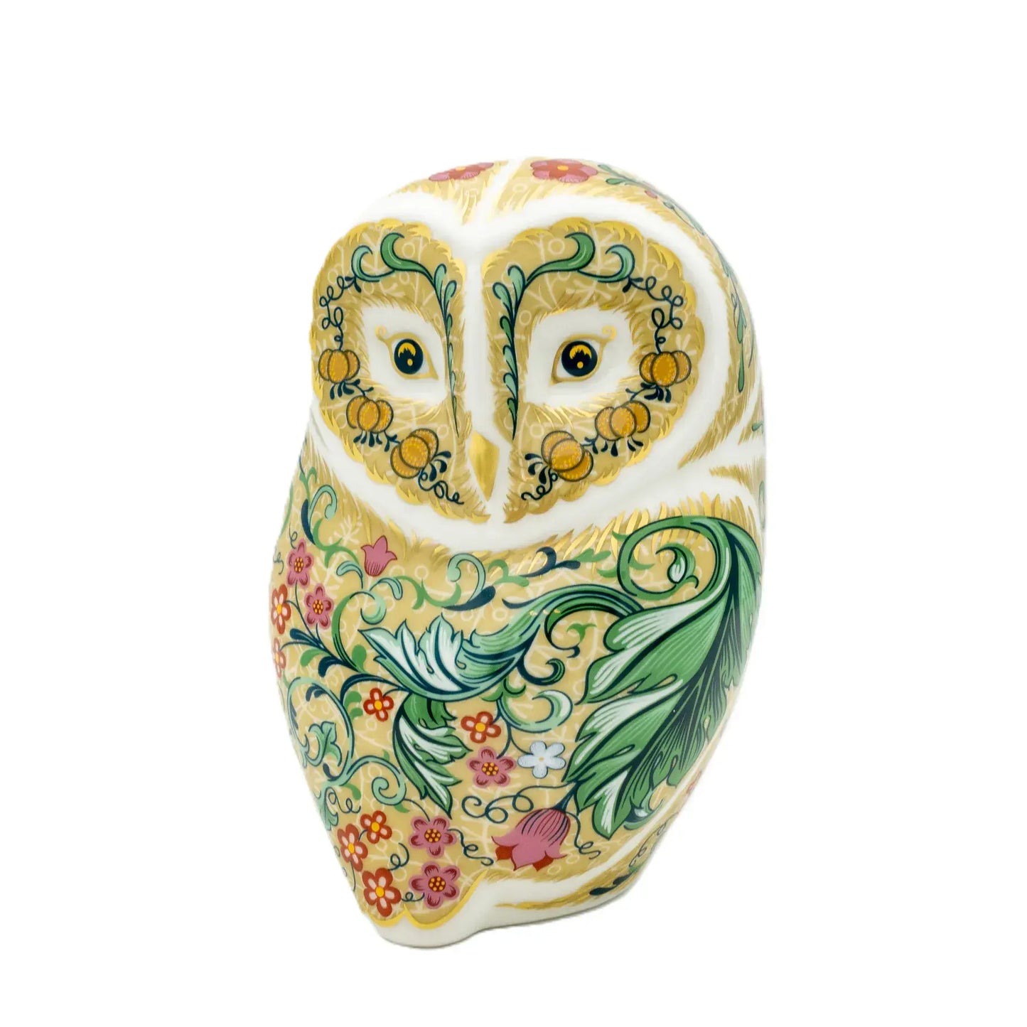 Royal Crown Derby Parchment Owl Paperweight