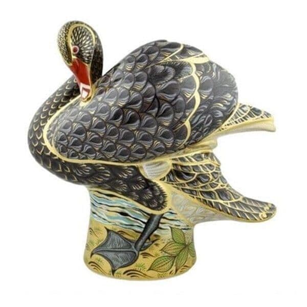 Royal Crown Derby Prestige Black Swan Paperweight