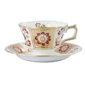 Royal Crown Derby Red Panel Tea Cup & Saucer Charterwells