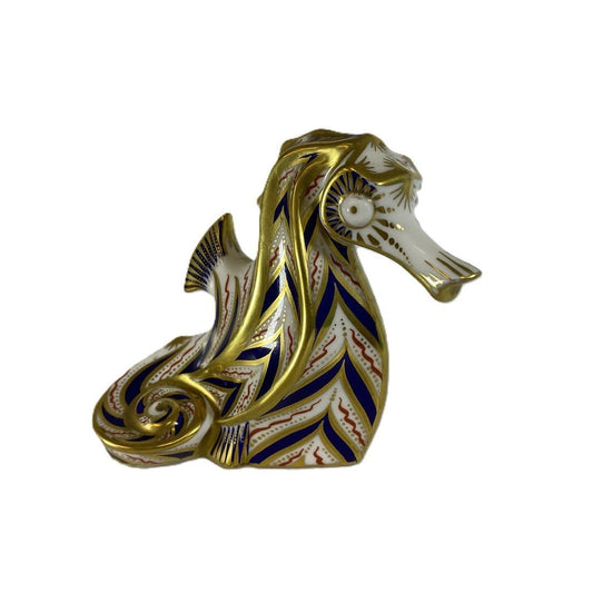 Royal Crown Derby Seahorse Paperweight