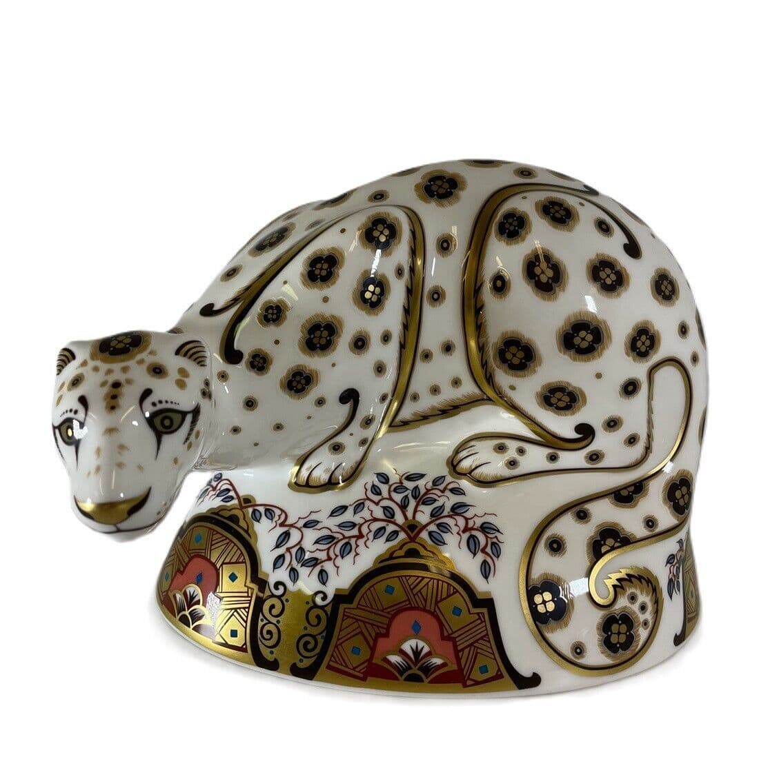 Royal Crown Derby Snow Leopard Paperweight