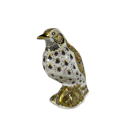 Royal Crown Derby Song Thrush Paperweight