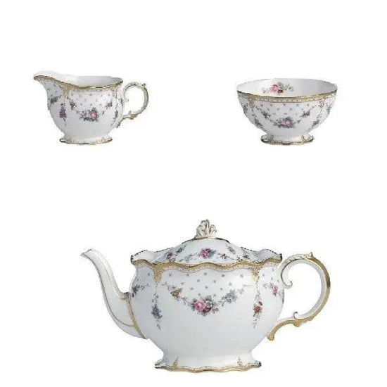 royal crown derby antoinette 3pc tea set 1 - Charterwells