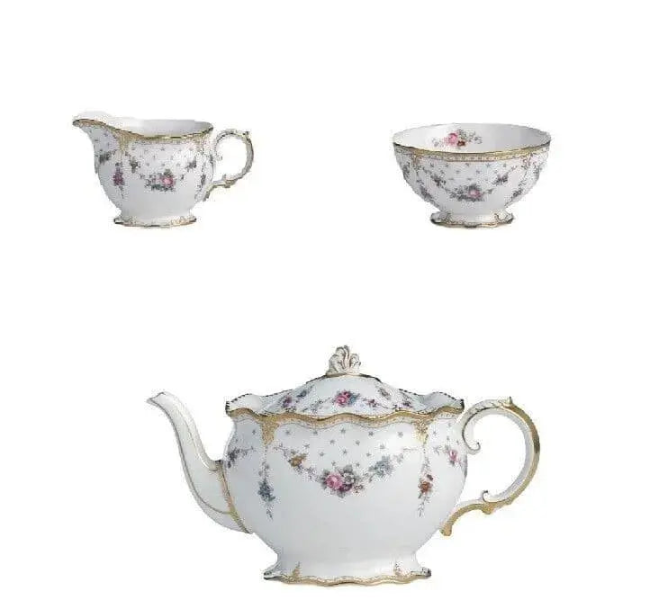 royal crown derby antoinette 3pc tea set 1 - Charterwells