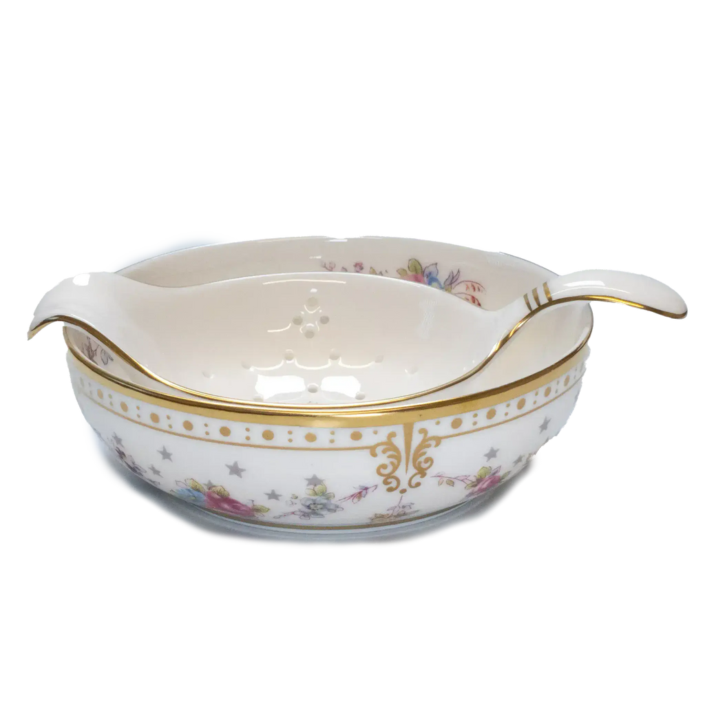 royal crown derby antoinette tea strainer drip bowl - Charterwells