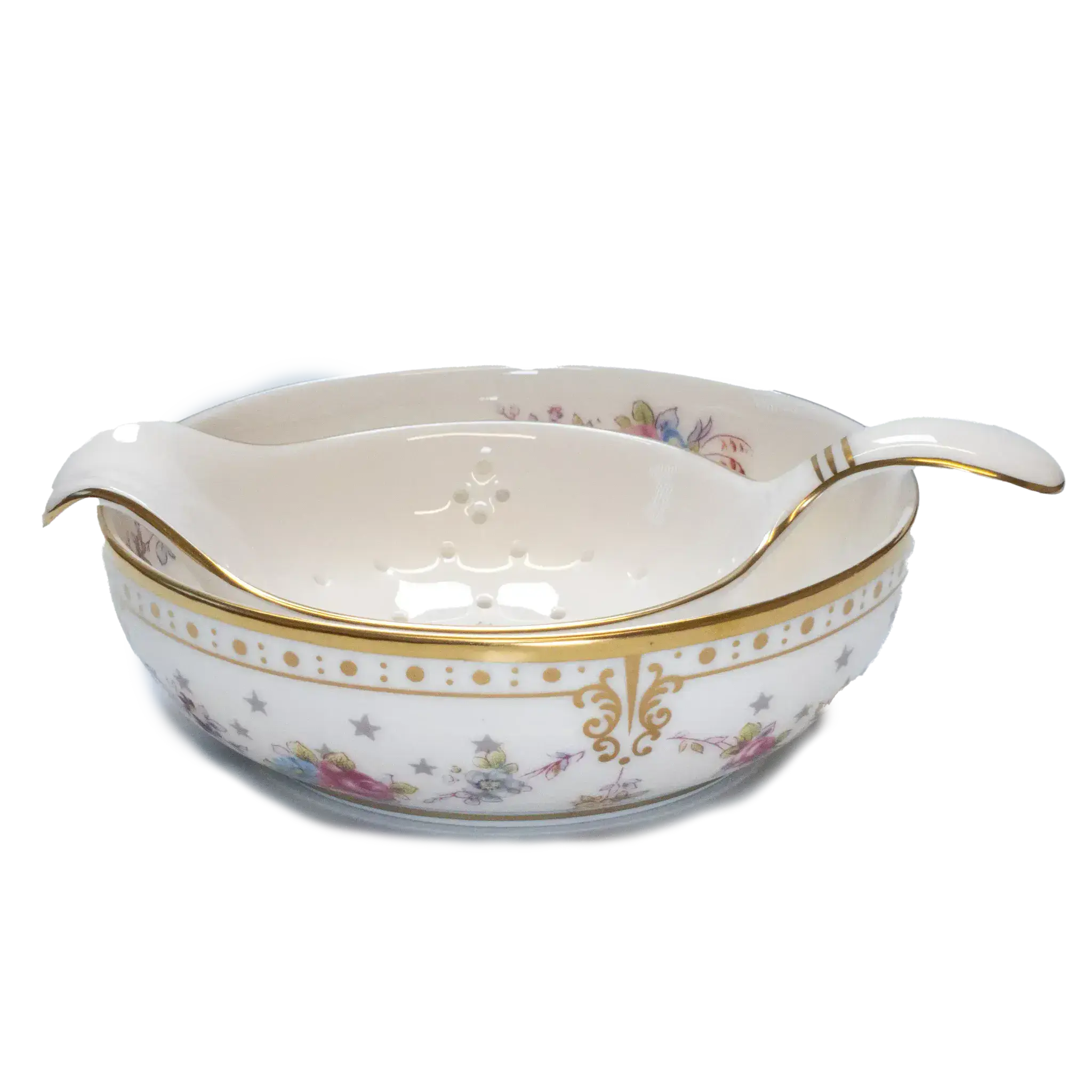 royal crown derby antoinette tea strainer drip bowl - Charterwells