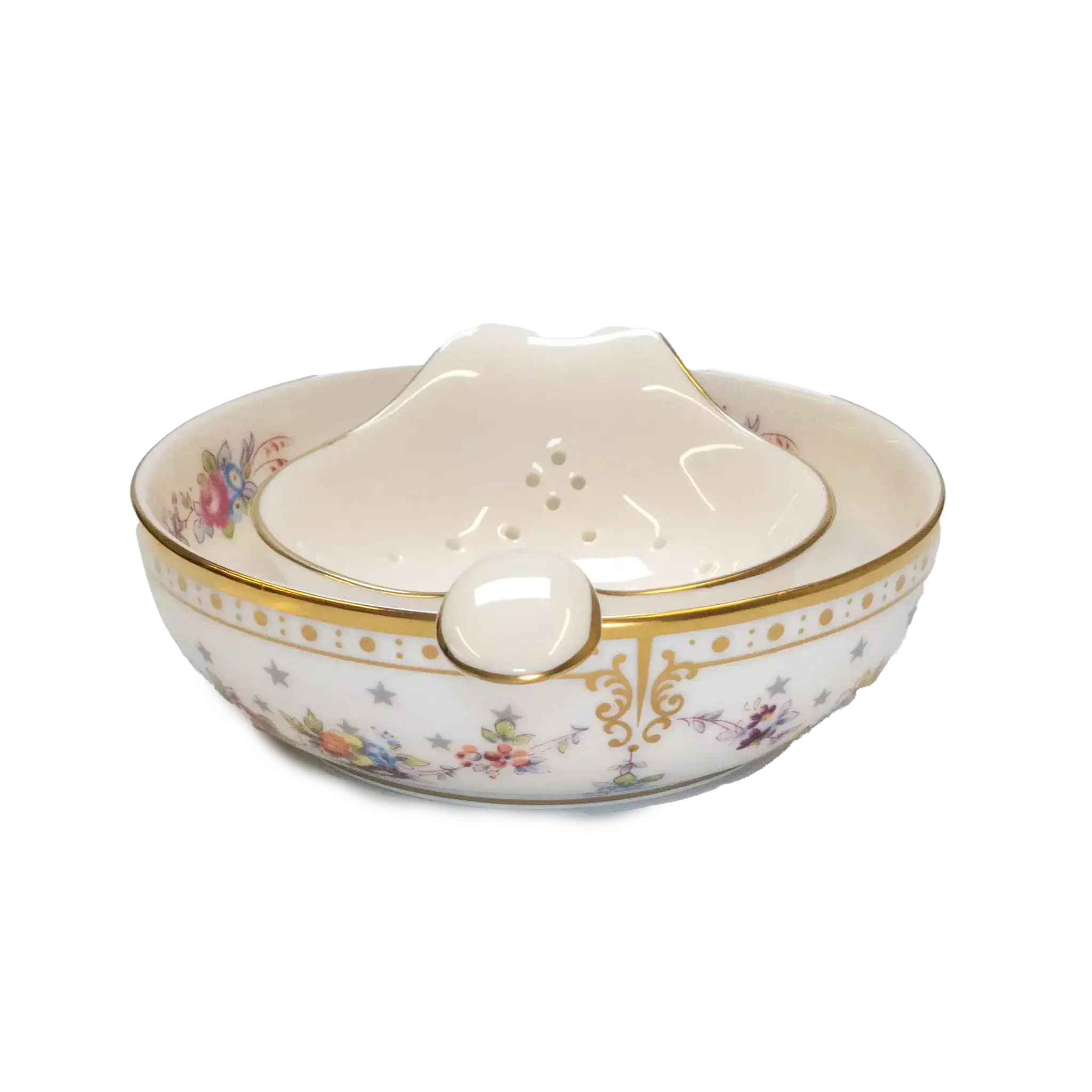 royal crown derby antoinette tea strainer drip bowl - Charterwells