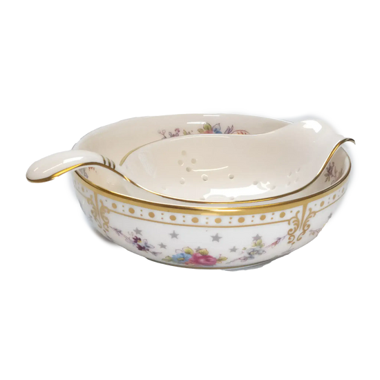 royal crown derby antoinette tea strainer drip bowl - Charterwells