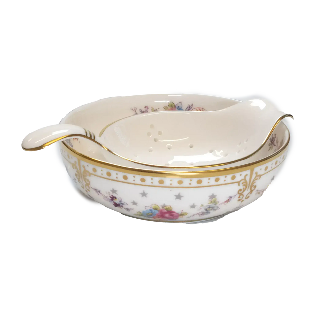 royal crown derby antoinette tea strainer drip bowl - Charterwells
