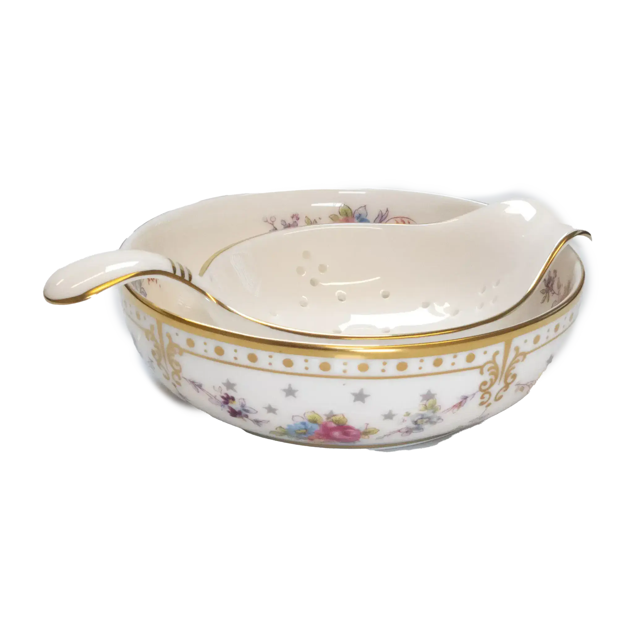 royal crown derby antoinette tea strainer drip bowl - Charterwells