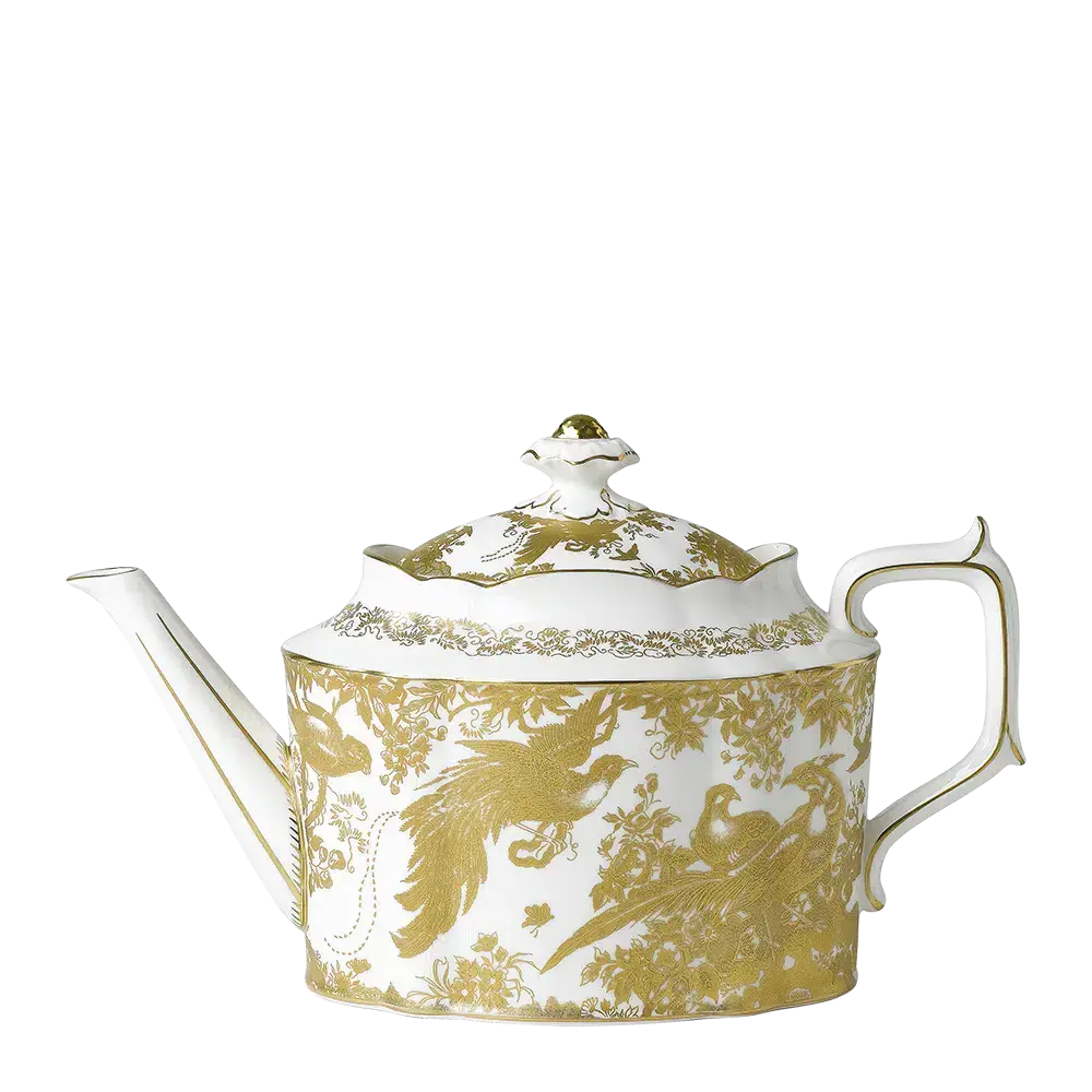 Royal Crown Derby Gold Aves Large Teapot