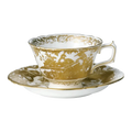 royal crown derby gold aves tea cup saucer - Charterwells