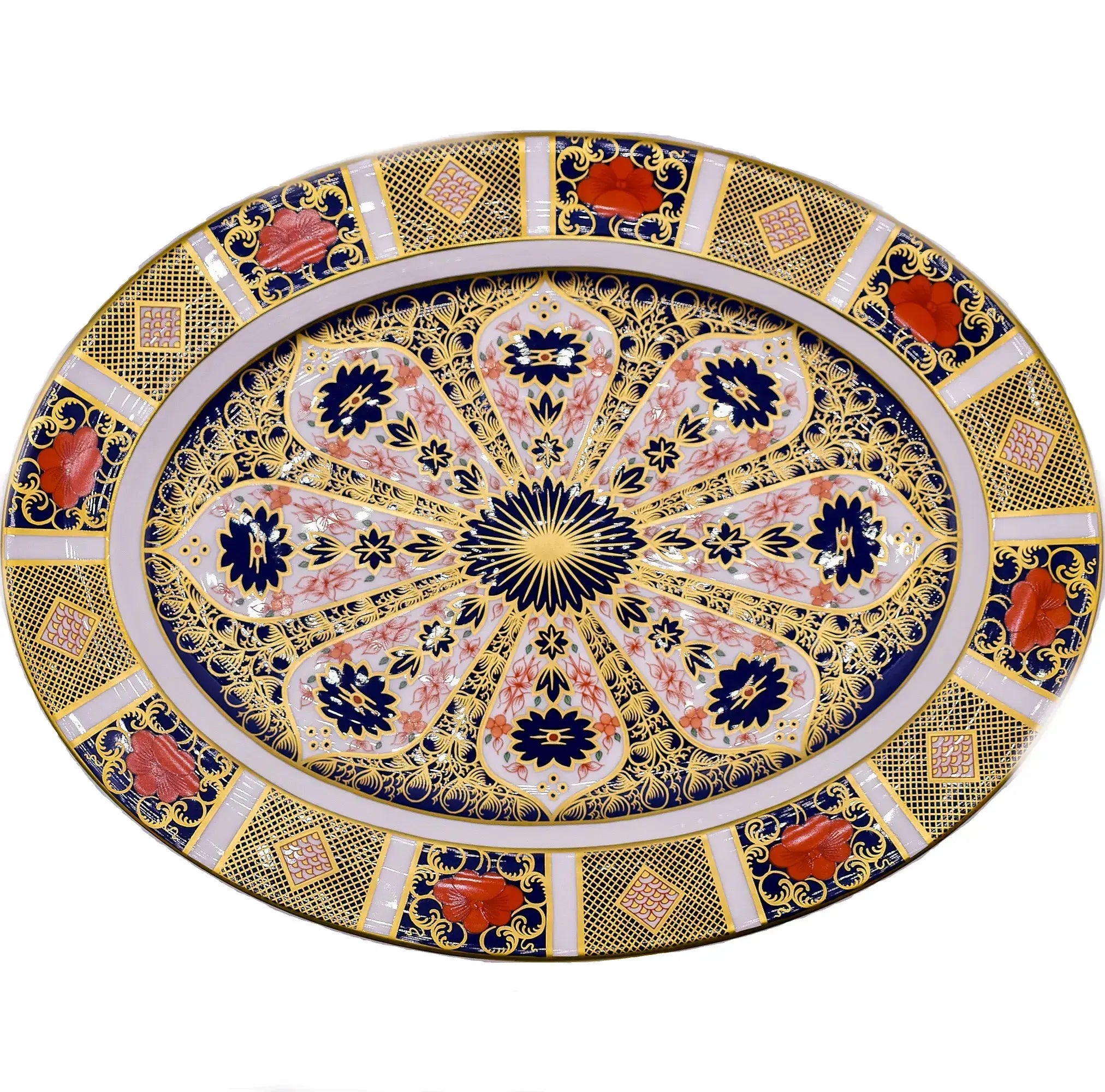 royal crown derby imari 1128 16 serving platter - Charterwells