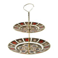 royal crown derby imari 1128 2 tier cake stand - Charterwells