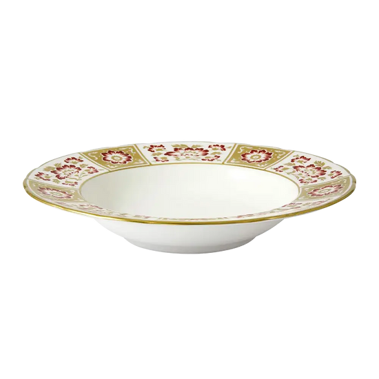 Royal Crown Derby Red Panel 8" Soup Bowl Porcelain Charterwells