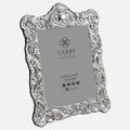 traditional 7 x 5 sterling silver photo frame with grey velvet back - Charterwells