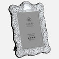 traditional 6 x 4 sterling silver photo frame with grey velvet back - Charterwells