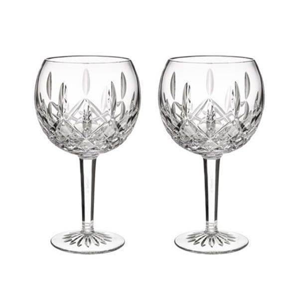 Waterford Crystal Lismore Balloon Wine Glass Set of 2