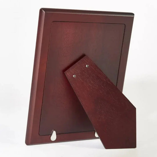 plain sterling silver photo frame with wood back - Charterwells