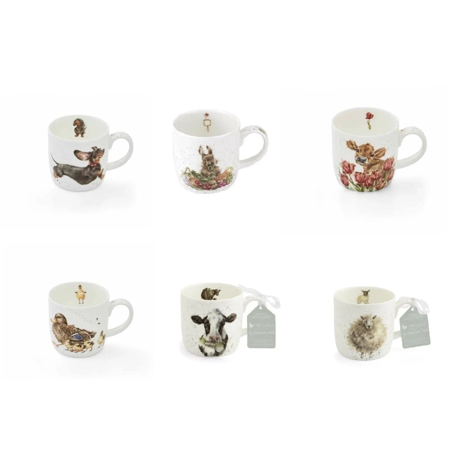 wrendale set of 6 mugs mixed set 4 - Charterwells